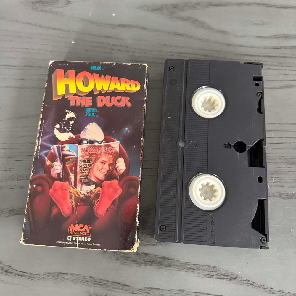 Howard the Duck VHS Tape One Size Black Yellow